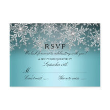 Crystal Sneeuwvlok Blauw Winter RSVP