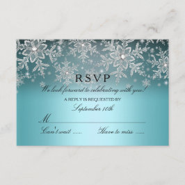 Crystal Sneeuwvlok Blauw Winter RSVP