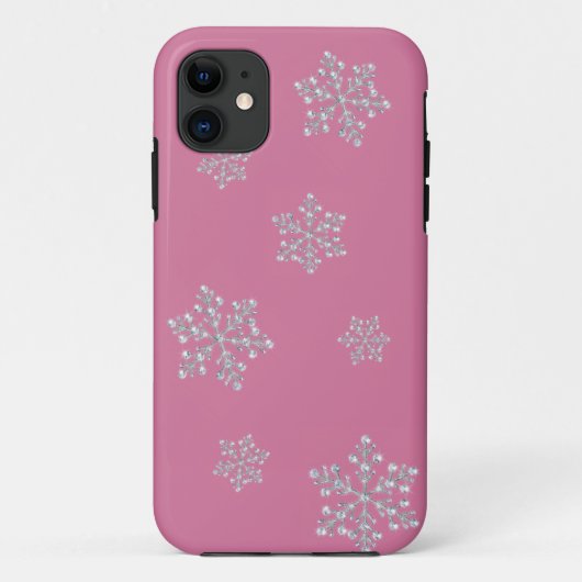 Crystal Sneeuwvlok iPhone 5 Hoesje (roze) (Achterkant)
