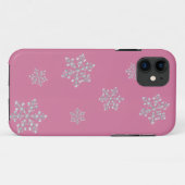 Crystal Sneeuwvlok iPhone 5 Hoesje (roze) (Achterkant (horizontaal))