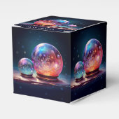 Crystal Snowballs Christmas Holiday Favor Box Bedankdoosjes (Voorkant Zijde)