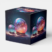 Crystal Snowballs Christmas Holiday Favor Box Bedankdoosjes (Achterkant)
