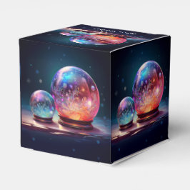 Crystal Snowballs Christmas Holiday Favor Box Bedankdoosjes
