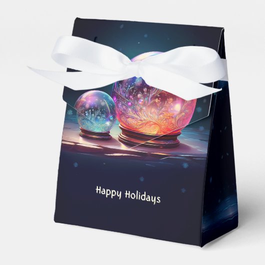 Crystal Snowballs Christmas Holiday Gift Box Bedankdoosjes (Voorkant Zijde)