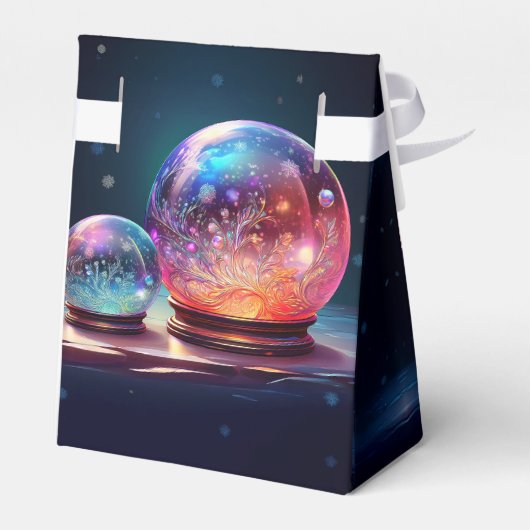 Crystal Snowballs Christmas Holiday Gift Box Bedankdoosjes (Achterkant)