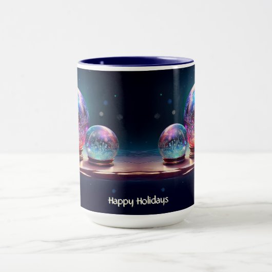 Crystal Snowballs Christmas Holiday Mug Mok (Midden)