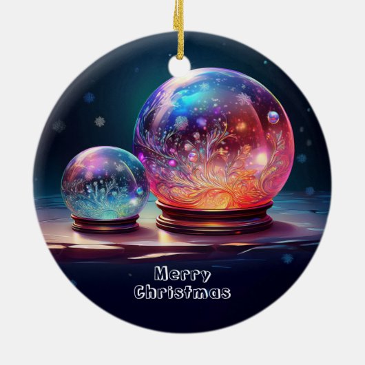 Crystal Snowballs Christmas Holiday Ornament (Achterkant)