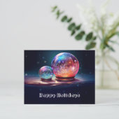 Crystal Snowballs Christmas Holiday Postcard Briefkaart (Staand voorkant)