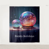 Crystal Snowballs Holiday Backdrop Wandkleed (Voorkant)