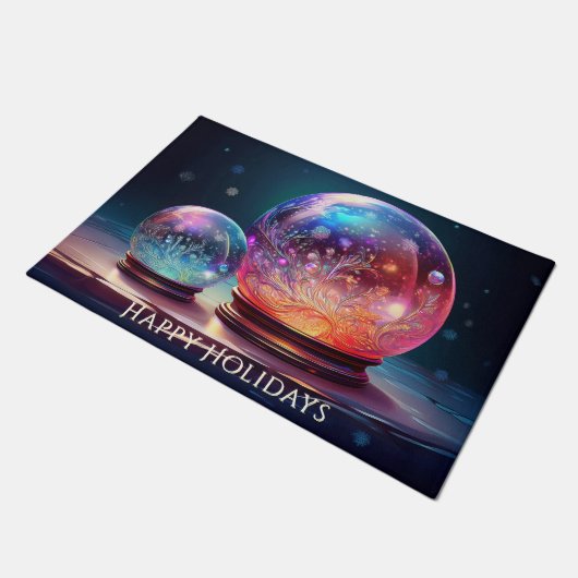 Crystal Snowballs Holiday Doormat Deurmat (Schuin)