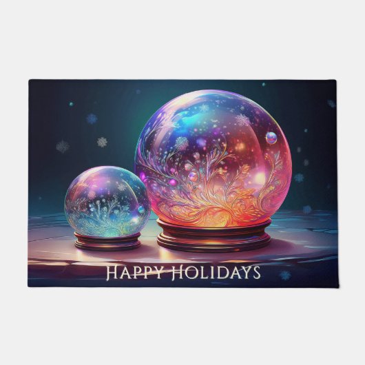 Crystal Snowballs Holiday Doormat Deurmat (Voorkant)