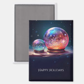 Crystal Snowballs Holiday Magnet (Voorkant / Achterkant)