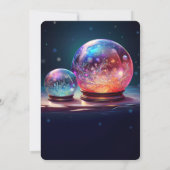 Crystal Snowballs Holiday Party Invitation Kaart (Achterkant)
