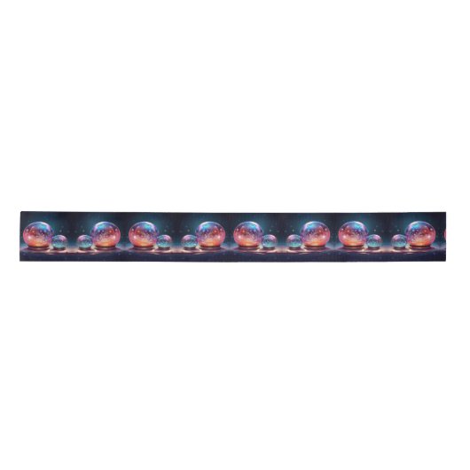 Crystal Snowballs Holiday Satin Ribbon Satijnen Lint (Voorkant)