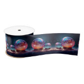 Crystal Snowballs Holiday Satin Ribbon Satijnen Lint (Spoel)