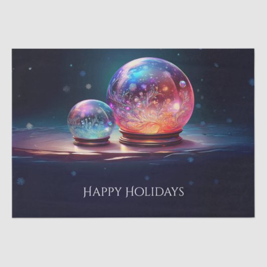Crystal Snowballs Holiday Tissue Paper Tissuepapier (Voorkant)