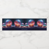 Crystal Snowballs Holiday Water Bottle Label Waterfles Etiket (Enkel label)