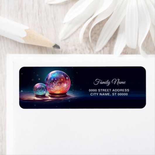 Crystal Snowballs Return Address Label (Insitu)