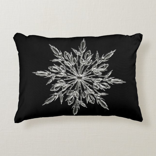 Crystal Snowflake Decoratief Kussen (Voorkant)