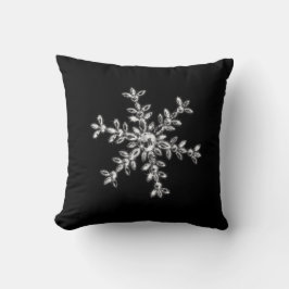 Crystal Snowflake Holiday Cushion in zwart Kussen