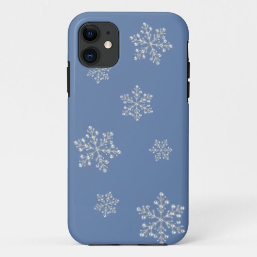 Crystal Snowflake iPhone 5 Hoesje (blauw) (Achterkant)