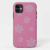 Crystal Snowflake iPhone 5 Hoesje (roze) (Achterkant)