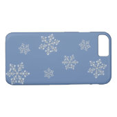 Crystal Snowflake iPhone 7 hoesje (blauw) (Achterkant (Horizontaal))