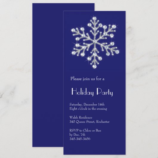 Crystal Snowflake Kaart (Voorkant / Achterkant)