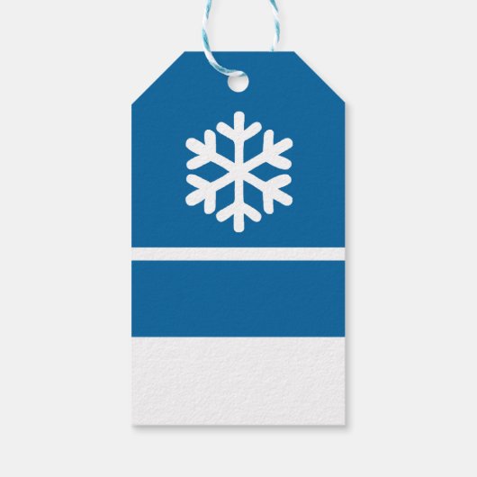 Crystal Snowflake kerstcadeautags Cadeaulabel (Achterkant)