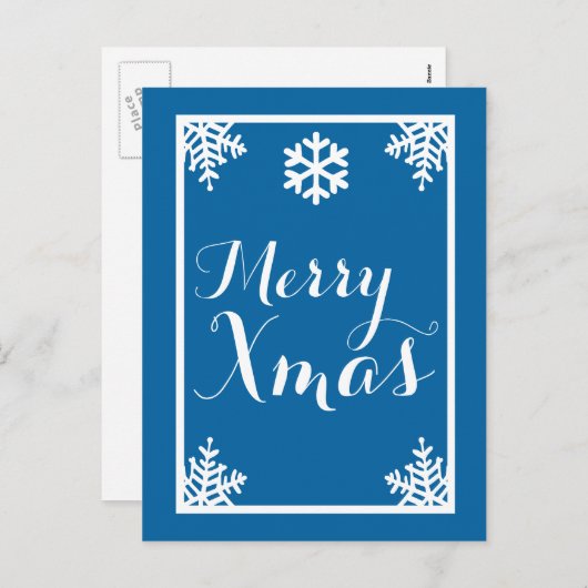 Crystal Snowflake kerstfeestdag Briefkaart (Voorkant / Achterkant)