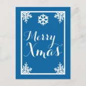 Crystal Snowflake kerstfeestdag Briefkaart (Voorkant)