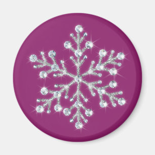 Crystal Snowflake Magnet (blauw)