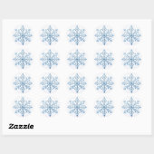 Crystal Snowflake-ontwerp Ronde Sticker (Vel)