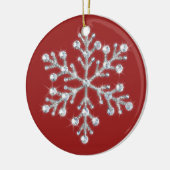 Crystal Snowflake Ornament (rood) (Links)