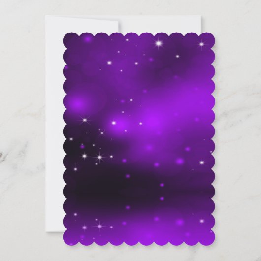 Crystal Snowflake Paarse kerstfeestdag Kaart (Achterkant)