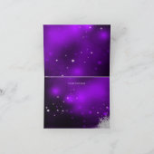 Crystal Snowflake Paarse kerstKaart Feestdagen Kaart (Binnen)