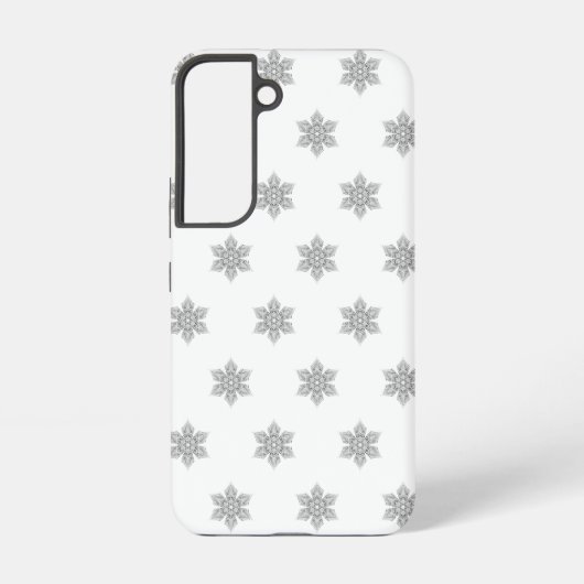 Crystal Snowflake patroon - Samsung Galaxy Hoesje (Achterkant)