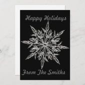 CRYSTAL SNOWFLAKE PERSONALISEERD FEESTDAGENKAART (Voorkant / Achterkant)