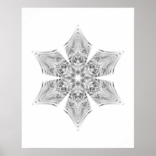 Crystal Snowflake Poster (Voorkant)