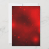 Crystal Snowflake Red-kerstfeest uitgenodigd Kaart (Achterkant)