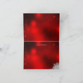 Crystal Snowflake Red Kerstmis Kaart (Binnen)