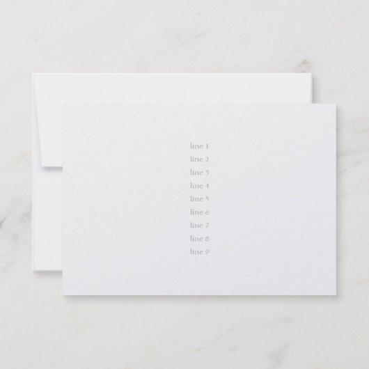 Crystal Snowflake Response Kaart (Achterkant)