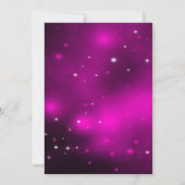 Crystal Snowflake Roze Kerstfeest Uitnodigen Kaart (Achterkant)