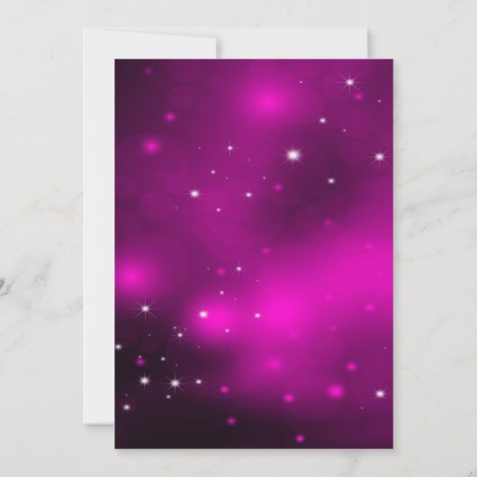 Crystal Snowflake Roze Kerstfeest Uitnodigen Kaart (Achterkant)