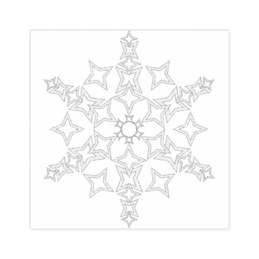 Crystal Snowflake Rubberstempel (Afrduk)