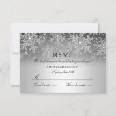 Crystal Snowflake Silver Winter RSVP (Voorkant)