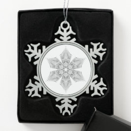 Crystal Snowflake - Tin Sneeuwvlok Ornament