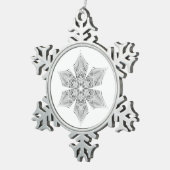 Crystal Snowflake - Tin Sneeuwvlok Ornament (Rechts)