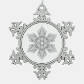 Crystal Snowflake - Tin Sneeuwvlok Ornament (Voorkant)