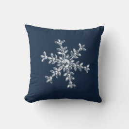 Crystal Snowflake Vakantiekussen in blauw Kussen